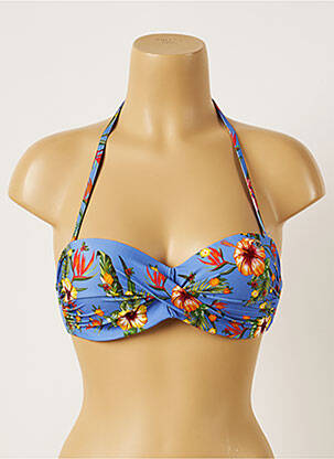 Haut de maillot de bain stretch haut bandeau bleu BANANA MOON femme