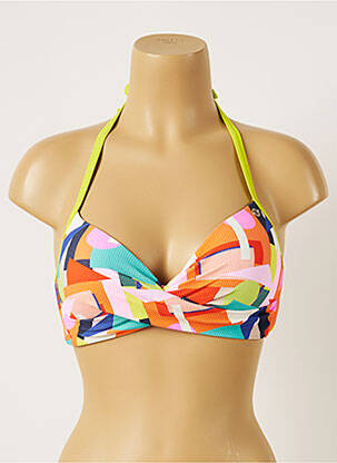 Haut de maillot de bain fermeture liens à nouer haut soutien-gorge moulé rose BANANA MOON femme
