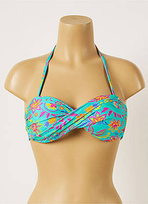 Haut de maillot de bain stretch haut bandeau bleu BANANA MOON femme