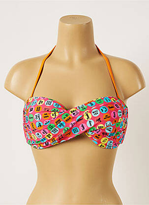 Haut de maillot de bain stretch haut bandeau rose BANANA MOON femme