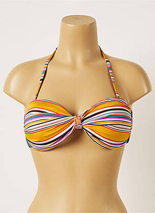 Haut de maillot de bain stretch haut bandeau jaune BANANA MOON femme