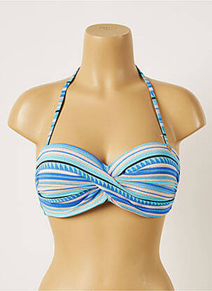 Haut de maillot de bain stretch haut bandeau bleu BANANA MOON femme