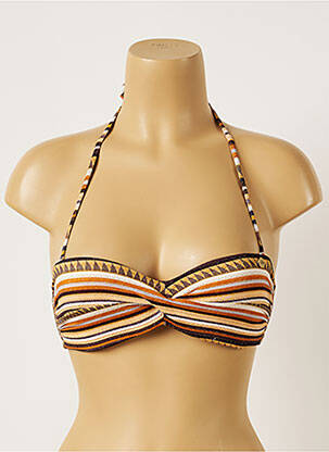 Haut de maillot de bain stretch haut bandeau marron BANANA MOON femme