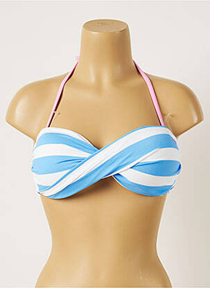 Haut de maillot de bain stretch haut bandeau bleu BANANA MOON femme