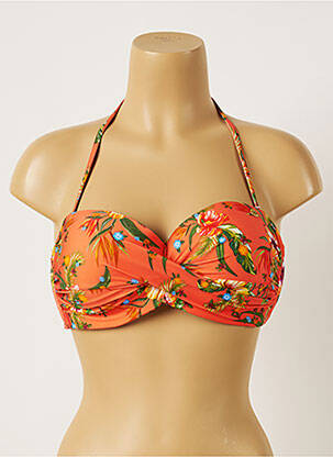 Haut de maillot de bain stretch haut bandeau orange BANANA MOON femme