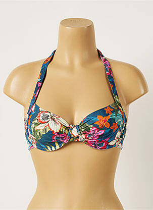 Haut de maillot de bain stretch bleu BANANA MOON femme