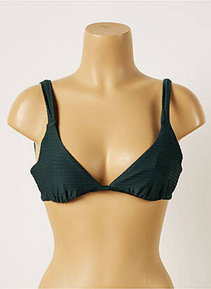 Haut de maillot de bain fermeture liens à nouer haut triangles vert BANANA MOON femme