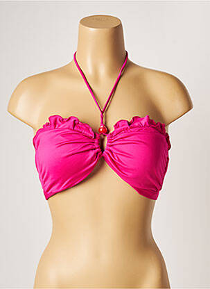 Haut de maillot de bain stretch haut bandeau rose BANANA MOON femme