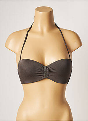 Haut de maillot de bain stretch haut soutien-gorge balconnet gris BANANA MOON femme