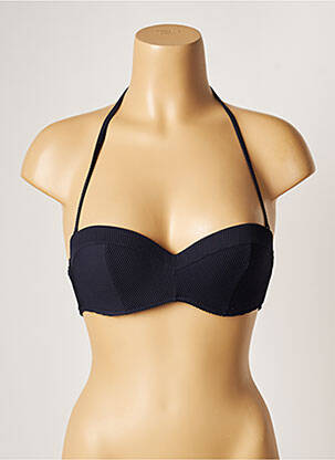 Haut de maillot de bain stretch haut soutien-gorge balconnet bleu BANANA MOON femme