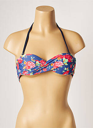 Haut de maillot de bain stretch haut bandeau bleu BANANA MOON femme