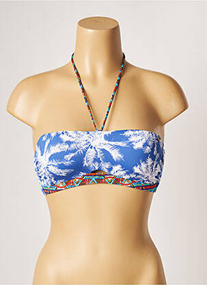 Haut de maillot de bain stretch haut bandeau bleu BANANA MOON femme