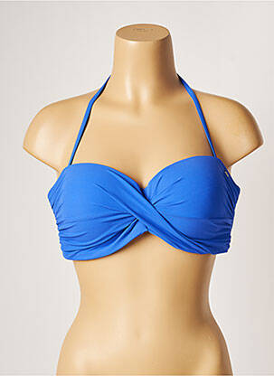 Haut de maillot de bain stretch haut soutien-gorge moulé bleu BANANA MOON femme