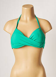 Haut de maillot de bain stretch haut soutien-gorge moulé vert BANANA MOON femme
