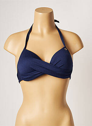Haut de maillot de bain stretch haut soutien-gorge moulé bleu BANANA MOON femme