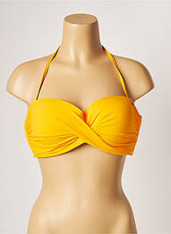 Haut de maillot de bain stretch haut soutien-gorge moulé jaune BANANA MOON femme