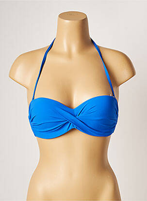 Haut de maillot de bain stretch haut soutien-gorge balconnet bleu BANANA MOON femme