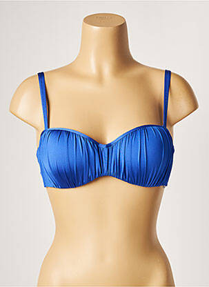 Haut de maillot de bain stretch haut soutien-gorge moulé bleu BANANA MOON femme