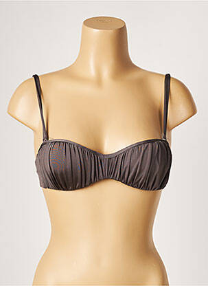Haut de maillot de bain stretch haut soutien-gorge moulé marron BANANA MOON femme