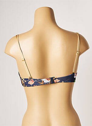 Haut de maillot de bain stretch haut soutien-gorge moulé bleu BANANA MOON femme