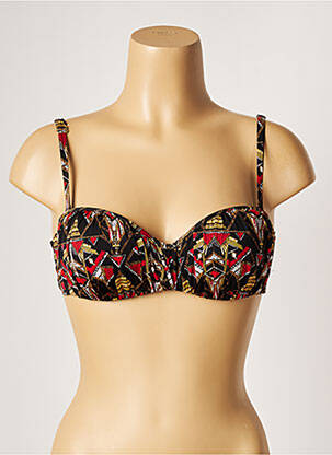 Haut de maillot de bain stretch haut soutien-gorge moulé noir BANANA MOON femme