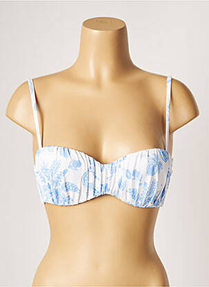 Haut de maillot de bain stretch haut soutien-gorge moulé bleu BANANA MOON femme