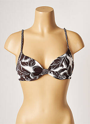 Haut de maillot de bain stretch haut soutien-gorge moulé marron BANANA MOON femme