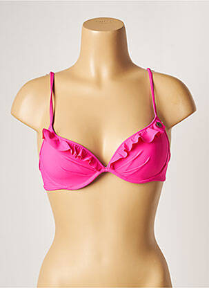 Haut de maillot de bain stretch haut soutien-gorge moulé rose BANANA MOON femme