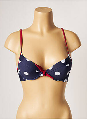 Haut de maillot de bain stretch haut soutien-gorge push-up bleu BANANA MOON femme