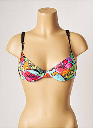 Haut de maillot de bain stretch haut soutien-gorge avec mousse de rembourrage amovible noir BANANA MOON femme