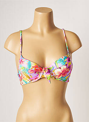 Haut de maillot de bain stretch haut soutien-gorge push-up violet BANANA MOON femme