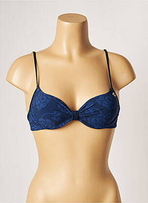 Haut de maillot de bain stretch haut soutien-gorge moulé bleu BANANA MOON femme