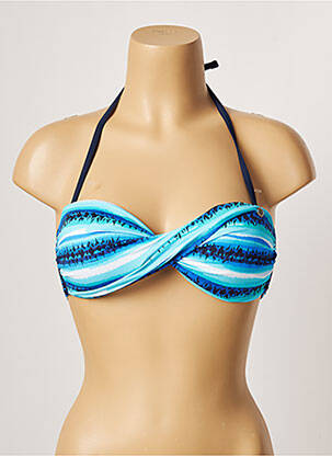 Haut de maillot de bain stretch haut bandeau bleu BANANA MOON femme
