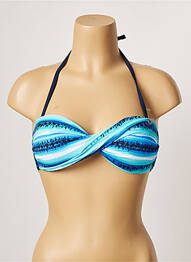 Haut de maillot de bain stretch haut bandeau bleu BANANA MOON femme
