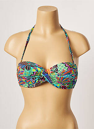 Haut de maillot de bain stretch haut bandeau vert BANANA MOON femme