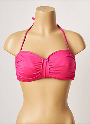 Haut de maillot de bain stretch haut soutien-gorge balconnet rose BANANA MOON femme