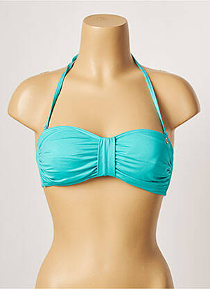 Haut de maillot de bain stretch haut soutien-gorge balconnet bleu BANANA MOON femme