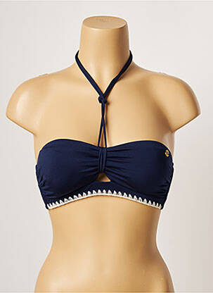 Haut de maillot de bain stretch haut soutien-gorge balconnet bleu BANANA MOON femme