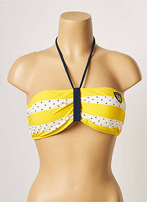 Haut de maillot de bain stretch haut soutien-gorge balconnet jaune BANANA MOON femme