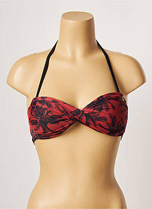 Haut de maillot de bain fermeture liens à nouer haut soutien-gorge balconnet marron BANANA MOON femme