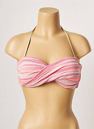 Haut de maillot de bain stretch haut soutien-gorge balconnet rose BANANA MOON femme