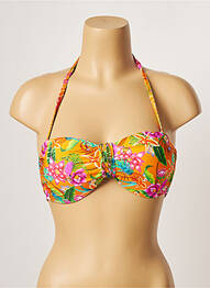 Haut de maillot de bain stretch haut soutien-gorge balconnet orange BANANA MOON femme