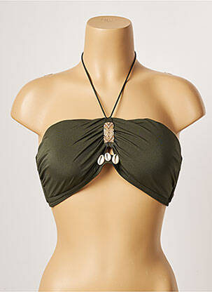 Haut de maillot de bain stretch haut soutien-gorge balconnet vert BANANA MOON femme