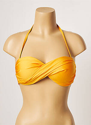Haut de maillot de bain stretch haut bandeau jaune BANANA MOON femme
