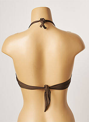 Haut de maillot de bain stretch haut bandeau marron BANANA MOON femme
