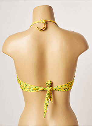 Haut de maillot de bain stretch haut bandeau jaune BANANA MOON femme