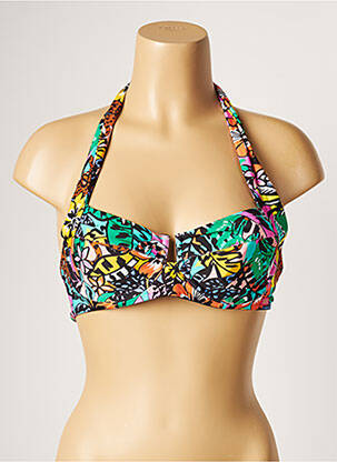 Haut de maillot de bain stretch haut soutien-gorge balconnet vert BANANA MOON femme
