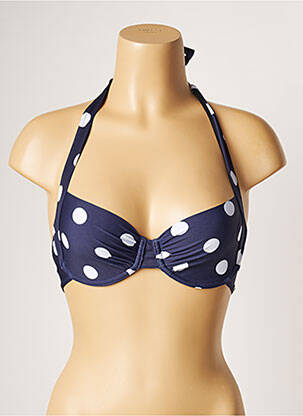 Haut de maillot de bain stretch haut soutien-gorge emboitant bleu BANANA MOON femme