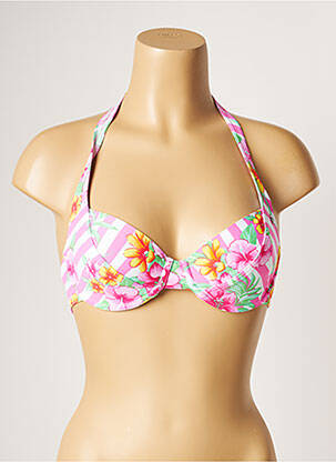 Haut de maillot de bain stretch haut soutien-gorge emboitant rose BANANA MOON femme