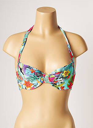 Haut de maillot de bain stretch haut soutien-gorge emboitant bleu BANANA MOON femme
